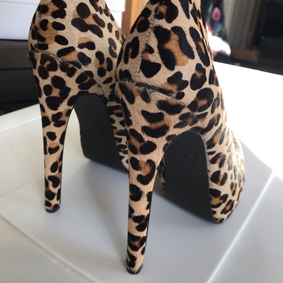 New Leopard Calf Hair Kelsi Dagger Platforms - Picture 3 of 8